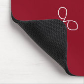 Handgezogene Schere auf Maronrot Mousepad (Ecke)