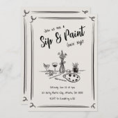 Handgezogene Seife und farbige Einladung (Vorne/Hinten)