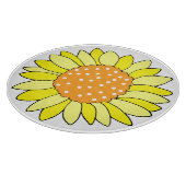 Handgezogene Sonnenblume Schneidebrett (Ecke)