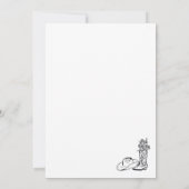 Handgezogene Stiefel und Brautparty Einladung (Rückseite)