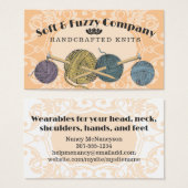 Handgezogene Stricknadeln Garnkarte (Vorne & Hinten)