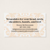 Handgezogene Stricknadeln Garnkarte (Rückseite)