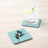 Handgezogene Tintenkunst Getränkeuntersetzer (Rechte Seite)