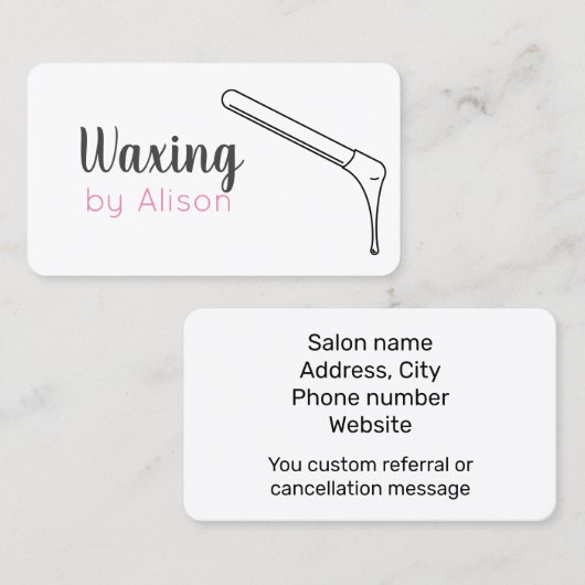 Handgezogene Visitenkarte (Vorne/Hinten)