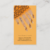 Handgezogene Visitenkarte des Nageltechnikers (Rückseite)