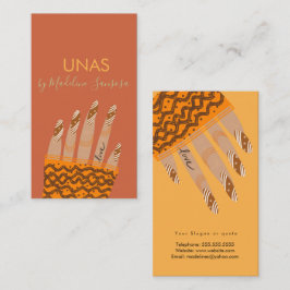 Handgezogene Visitenkarte des Nageltechnikers