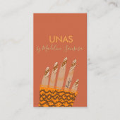 Handgezogene Visitenkarte des Nageltechnikers (Vorderseite)