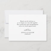 Handgezogene Waldhochzeit Dankeskarte (Rückseite)