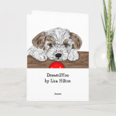 Handgezogene Welpe | Es ist schwer, eine Zeit zu h Karte (Rückseite)