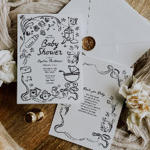 Handgezogene Whimsikbücher für Baby, Babydusche