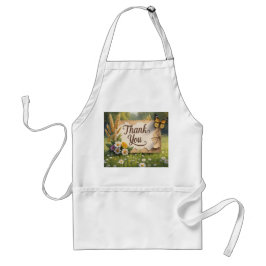 Handgezogene Wildblumen, Weizenställe, Schmetterli Schürze