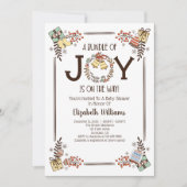 Handgezogene Winterbabydusche Einladung (Vorderseite)