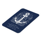 Handgezogener Anker Save the Date Magnet (Linke Seite)