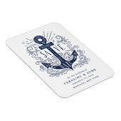 Handgezogener Anker Save the Date Magnet (Rechte Seite)