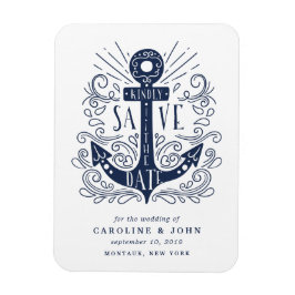 Handgezogener Anker Save the Date Magnet