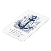 Handgezogener Anker Save the Date Magnet (Linke Seite)