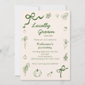 Handgezogener Bauernhof 1. Geburtstag Einladung (Vorderseite)