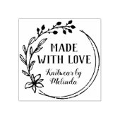 Handgezogener Berry-Blume-Kranz aus Liebe Gummistempel (Prägung)