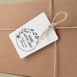 Handgezogener Berry-Blume-Kranz aus Liebe Gummistempel