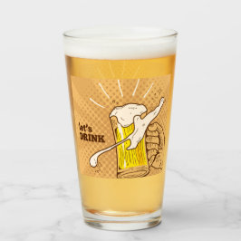 Handgezogener Bier Glas