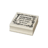 Handgezogener Blumenplatz mit Liebe Gummistempel (Stempel)