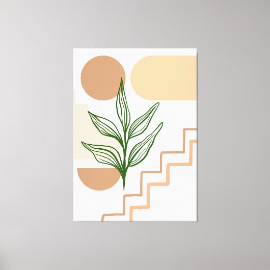 Handgezogener Boho Wall Art #2 Leinwanddruck (Vorderseite)