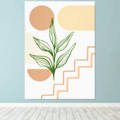 Handgezogener Boho Wall Art #2 Leinwanddruck (Insitu (Holzboden))