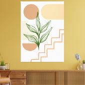 Handgezogener Boho Wall Art #2 Leinwanddruck (Insitu (Wohnzimmer))