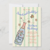 Handgezogener Brunch und Brautparty Einladung (Vorderseite)