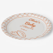 Handgezogener Bun in der neutralen Ofendusche Pappteller (Schrägansicht)