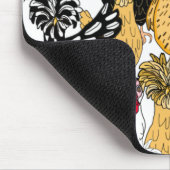 Handgezogener Cartoon Hühnerparadies Mousepad (Ecke)