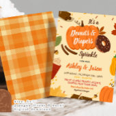 Handgezogener Fall Pumpkin Donuts Windeln Kinderdu Einladung
