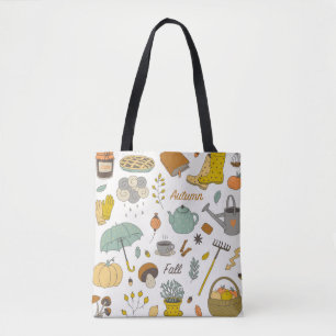 Handgezogener Fall: Vintages, farbiges Set Tasche