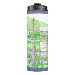 Handgezogener Farm Lavendel Thermal Tumbler Thermosbecher