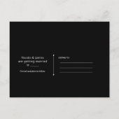 Handgezogener Federbein und Tepee Gold Schwarz Ret Ankündigungspostkarte (Rückseite)