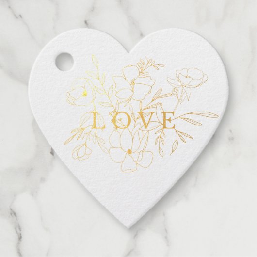 Handgezogener Floral-L-O-V-E-Aufkleber Geschenkanhänger (Vorderseite)