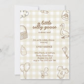 Handgezogener Frühling Gänsedusche Einladung (Vorderseite)