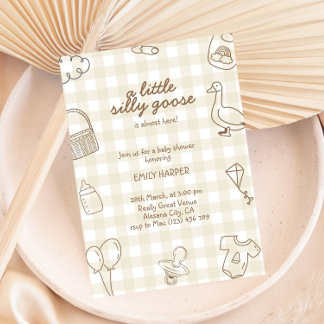 Handgezogener Frühling Gänsedusche Einladung