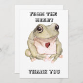 Handgezogener Grünbäumfrosch Dankeskarte (Vorne/Hinten)