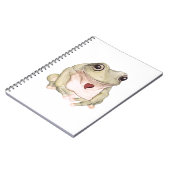 Handgezogener Grünbäumfrosch Notizblock (Linke Seite)