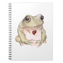 Handgezogener Grünbäumfrosch Notizblock