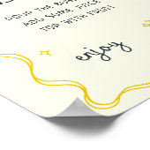 Handgezogener Hauptpresse Mimosa Bar Poster (Ecke)