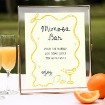 Handgezogener Hauptpresse Mimosa Bar