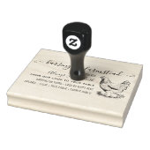 Handgezogener Hen Familienbetrieb Frische Eier Kar Gummistempel (Stempel)