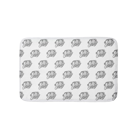 Handgezogener Hundehundefreund Badematte (Vorderseite)