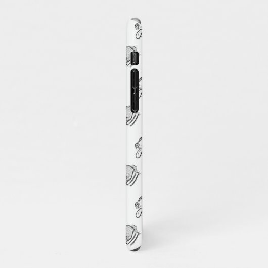 Handgezogener Hundehundefreund iPhone Hülle (Linke Seite)