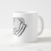 Handgezogener Hundehundefreund Jumbo-Tasse (Vorderseite Rechts)