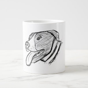 Handgezogener Hundehundefreund Jumbo-Tasse
