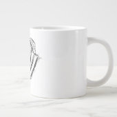 Handgezogener Hundehundefreund Jumbo-Tasse (Rechts)