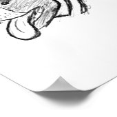 Handgezogener Hundehundefreund Poster (Ecke)